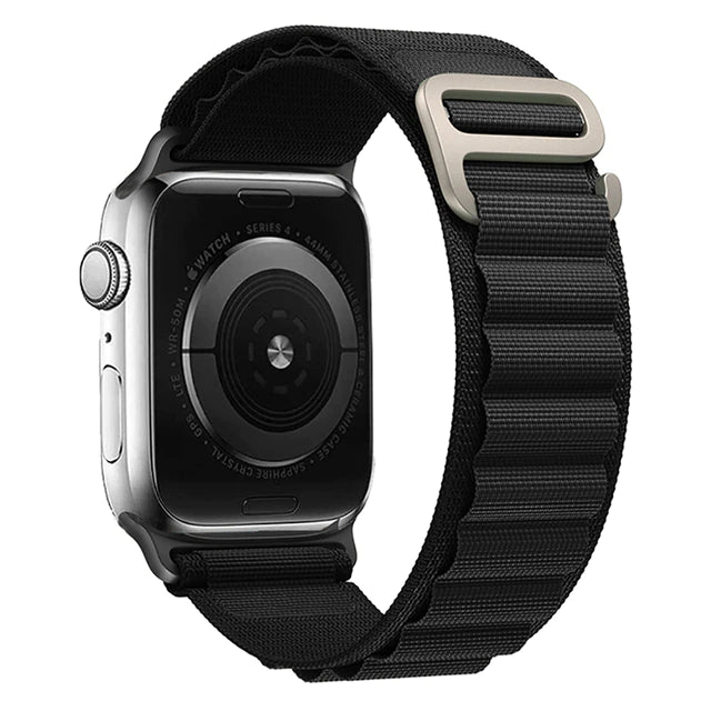 Apple watch 4 2025 black with white band