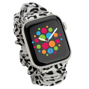 Mod Bands Scrunchie Apple Watch Band Dalmation Print Casual Comfort Everyday Fabric Female Looks Office Overstocks