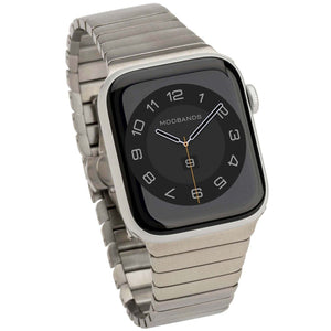 Mod Bands Montpellier Apple Watch Band Silver After hours Formal Looks Male Office Steel
