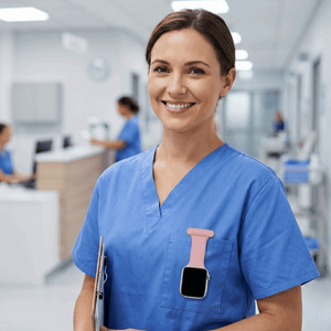 Modbands Apple Watch Nurse Fob - Pink Apple Watch band