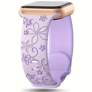 Modbands DuoTone Floral Silicone - Lavender/Violet Apple Watch band