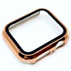 Modbands Rose Gold Tempered Glass Clip-On Screen Protector Apple Case