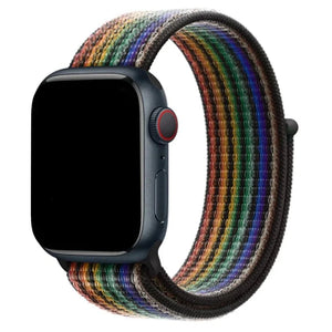 Modbands Black Rainbow Sport Loop Apple Watch band