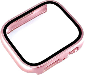 Modbands Matte Pink Gold Tempered Glass Clip-On Screen Protector Apple Case