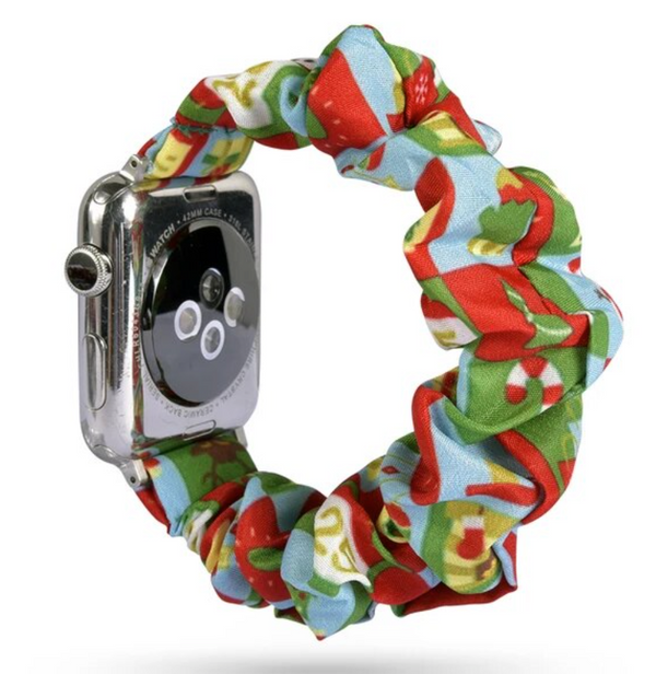 Modbands Green Red Blue Christmas Scrunchie Apple Watch Band Apple Watch band