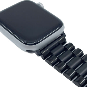 Mod Bands CLEARANCE - Black Steel Link Apple Watch Band 42/44/45/49mm Black 42 44 45 49mm After hours Bracelet Everyday Female Formal Looks Male Office Steel