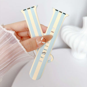 Silicone Prints - Blue Stripe Apple Watch band