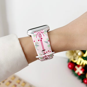 Modbands Ribbon Bow Christmas Silicone Prints Apple Watch band
