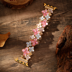 Modbands Hydrangea - Gold Pink Apple Watch band