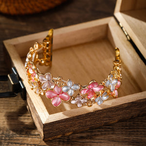 Modbands Hydrangea - Gold Pink Apple Watch band