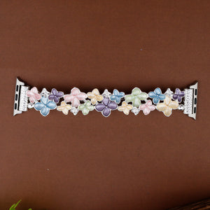 Modbands Hydrangea - Silver Pastel Apple Watch band