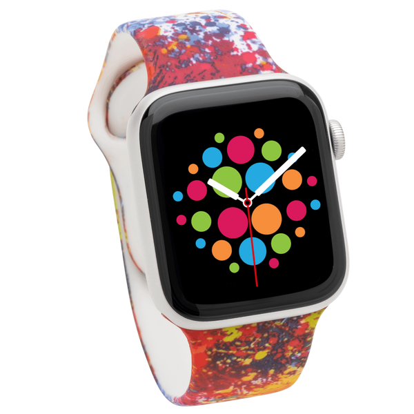 Mod Bands Classic Silicone Designs Apple Watch Band Splatter Casual Comfort Designer Everyday Female Looks Male Silicone