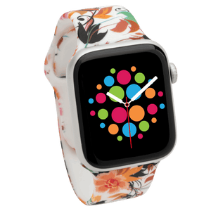 Modbands Floral 42 44 45 46 49mm Classic Silicone Designs Apple Watch band