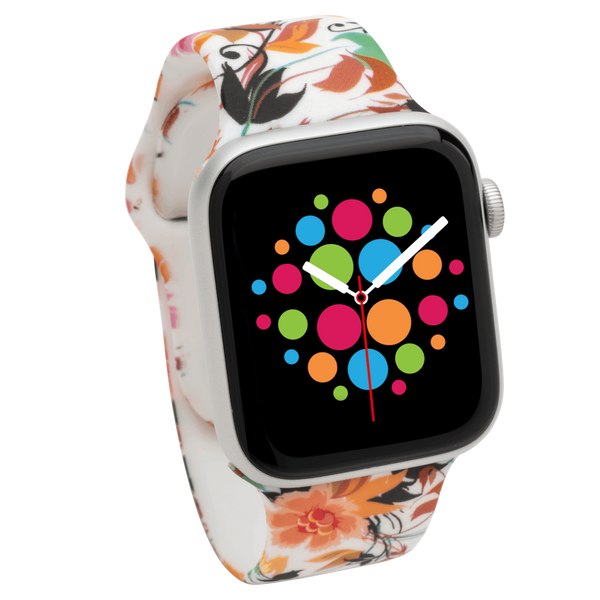 Mod Bands Classic Silicone Designs Apple Watch Band Floral Casual Comfort Designer Everyday Female Looks Male Silicone