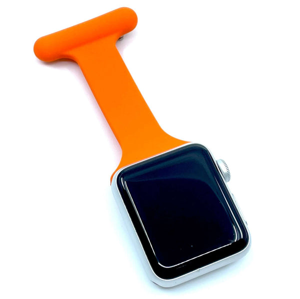 inurseya Nurses Pin Fob for Apple Watch Orange Accessory Active Comfort Everyday Female Fob Looks Male Office Silicone