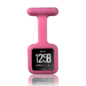 inurseya Nurses Pin Fob for Fitbit Versa & Fitbit Versa 2/3 Pink Accessory Female Fitbit Fob Male Silicone