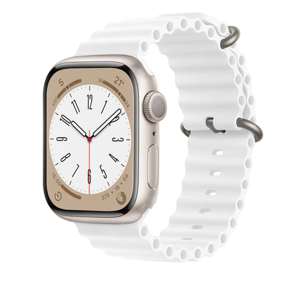 Mod Bands Ocean Apple Watch Band White Active Comfort Everyday Female Male