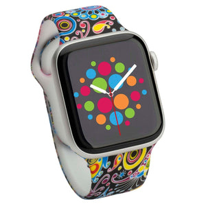 Mod Bands Classic Silicone Designs Apple Watch Band Paisley Casual Comfort Designer Everyday Female Looks Male Silicone