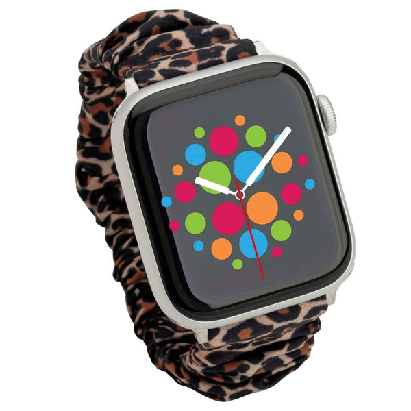 Mod Bands Scrunchie Apple Watch Band Leopard Print Casual Comfort Everyday Fabric Female Looks Office Overstocks