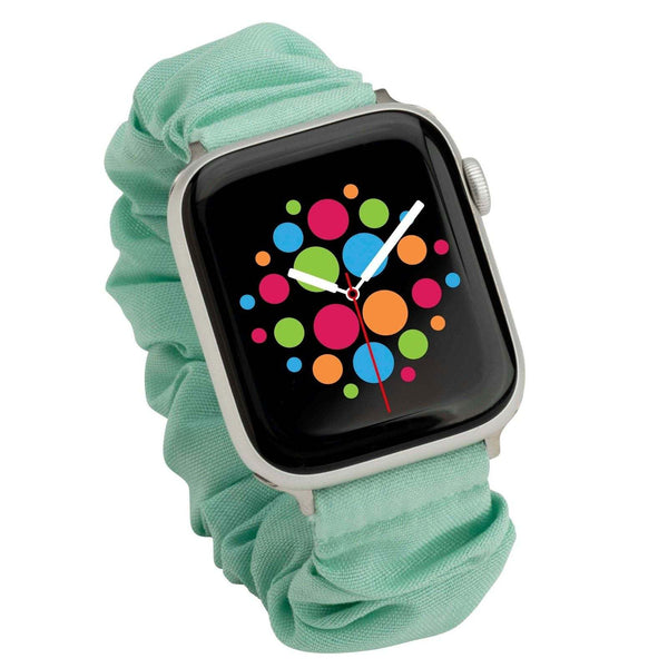 Mod Bands Scrunchie Apple Watch Band Light Green Casual Comfort Everyday Fabric Female Looks Office