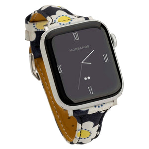 Mod Bands Brooklyn Apple Watch Band Daisy Flower 38/40/41mm After hours Designer Everyday Female Leather Looks Office