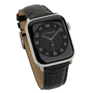 Mod Bands Portofino (Traditional Buckle) Apple Watch Band Black After hours Everyday Female Formal Leather Looks Male Office