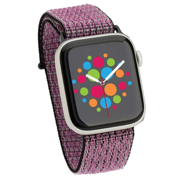 Mod Bands Sport Loop Apple Watch Band Pink Blast Active Casual Comfort Everyday Fabric Female Male Nylon Sport Velcro