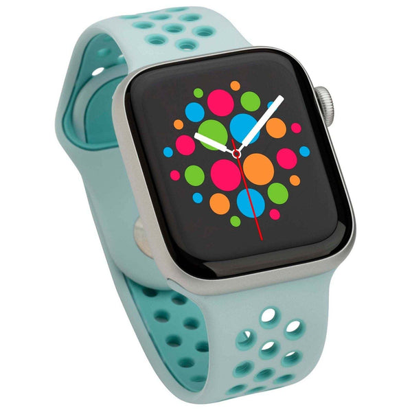 Mod Bands Silicone Sport Apple Watch Band Teal Tint / Tropical Twist Active Casual Comfort Everyday Female Male Silicone Sport