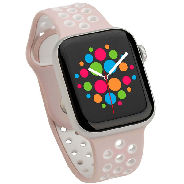 Mod Bands Silicone Sport Apple Watch Band Light pink white Active Casual Comfort Everyday Female Male Silicone Sport