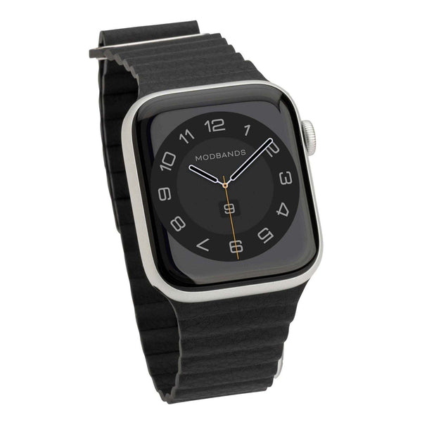 Mod Bands Leather Loop Apple Watch Band Black After hours Comfort Everyday Female Formal Leather Looks Male Office