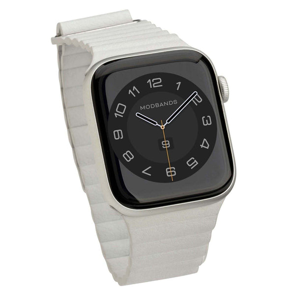 Mod Bands Leather Loop Apple Watch Band White After hours Comfort Everyday Female Formal Leather Looks Male Office