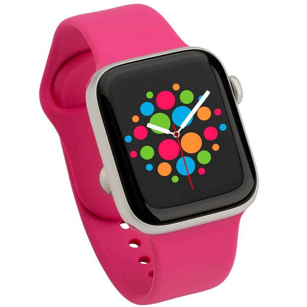 Mod Bands Classic Silicone Apple Watch Band Hot Pink Active Casual Comfort Everyday Female Male Silicone Sport