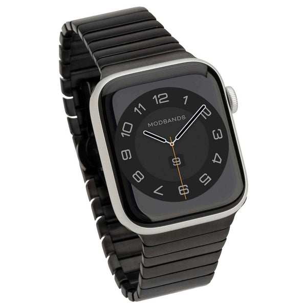 Mod Bands Montpellier Apple Watch Band Black After hours Formal Looks Male Office Overstocks Steel