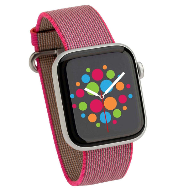 Mod Bands Woven Nylon Apple Watch Band Pink Casual Comfort Everyday Fabric Female Looks Male Nylon Office Overstocks