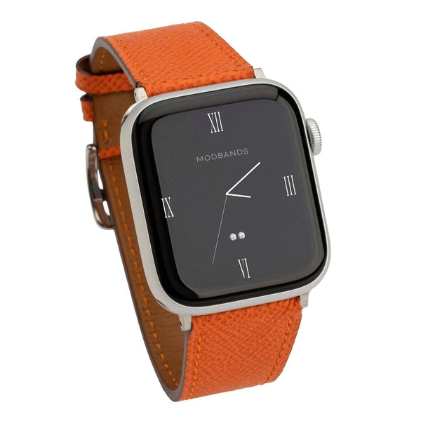 Mod Bands Sorrento Apple Watch Band Orange After hours Casual Comfort Everyday Female Formal Leather Looks Male Office