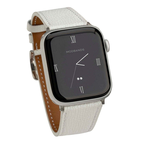 Mod Bands Sorrento Apple Watch Band White After hours Casual Comfort Everyday Female Formal Leather Looks Male Office