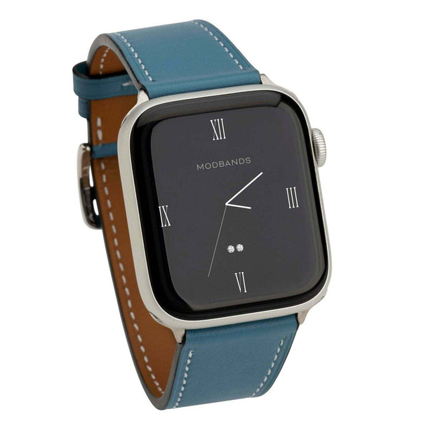 Mod Bands Sorrento Apple Watch Band Blue After hours Casual Comfort Everyday Female Formal Leather Looks Male Office